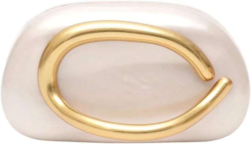DEBIMY Women Acrylic Clutch Box Metal Handle Evening Bag Trendy Ladies Shoulder Crossbody Purse for Wedding Party Causal - Image 1